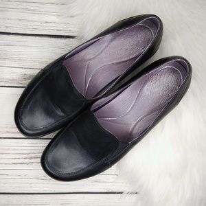 DANSKO BLACK LEATHER LOAFER CLOG COMFORT SHOES 39
